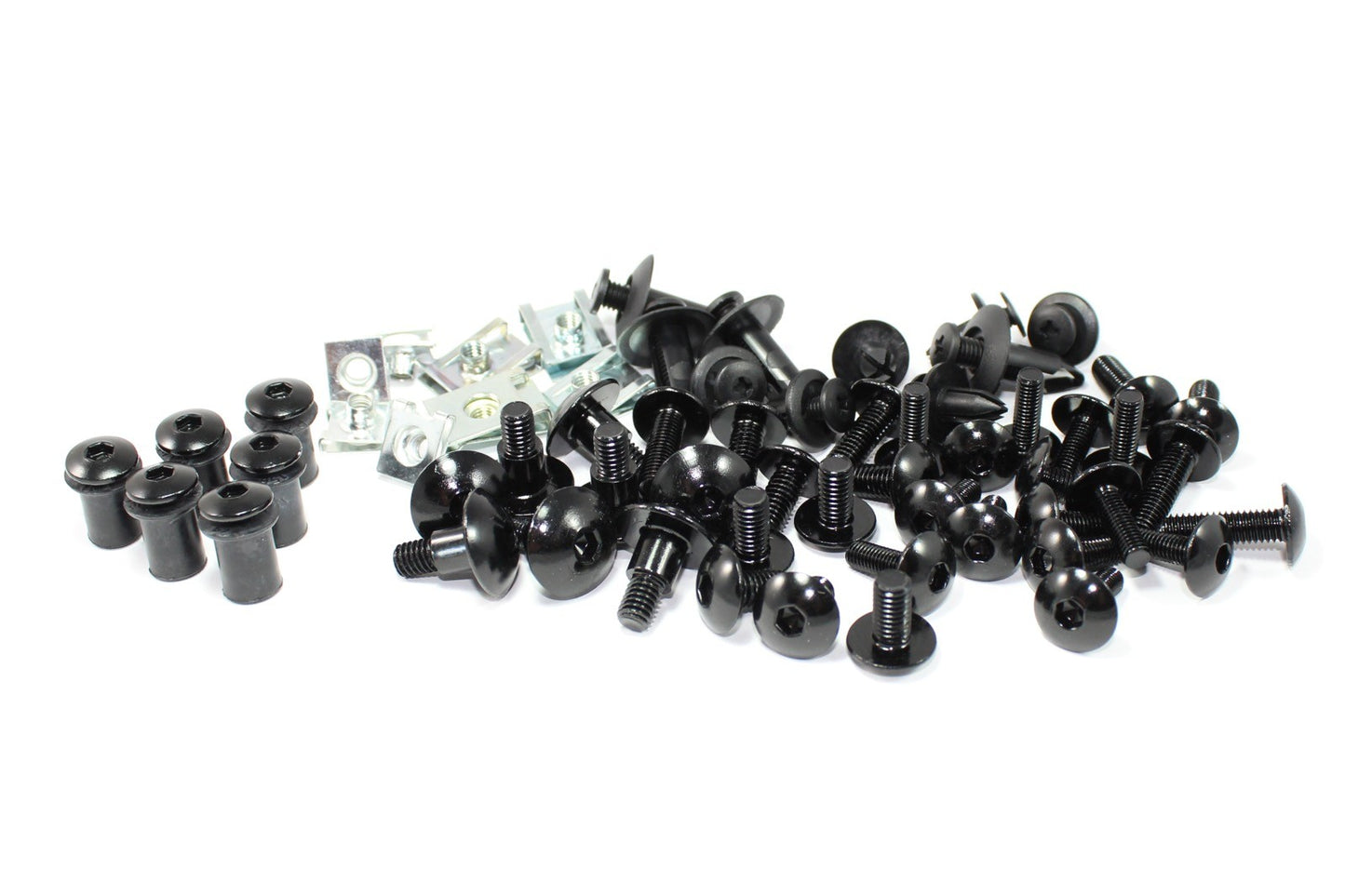 Yamaha Thundercat YZF 600 Black Anodised Aluminium Fairing Bolt Clips Bolts Kit