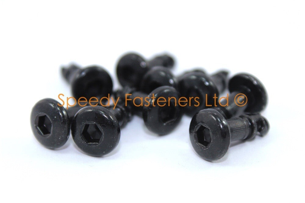 Honda VFR750F 1986-1987 Black Aluminium Fairing Bolt Kit RC24 + Dzus Fasteners