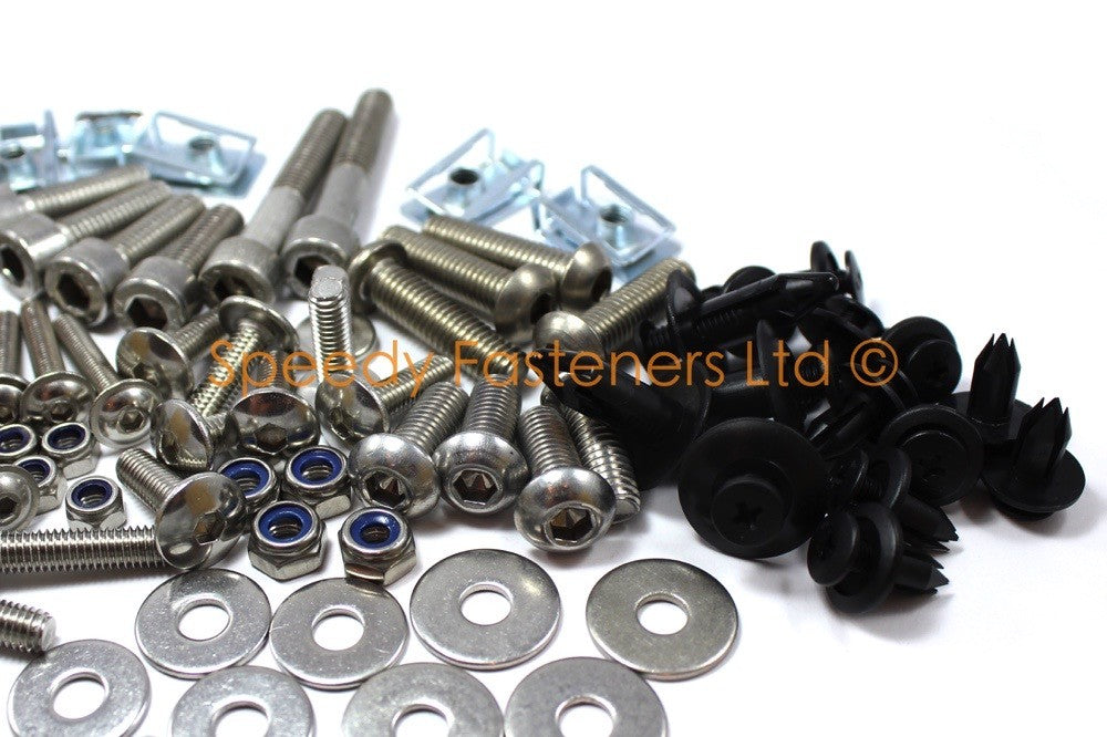 158 Piece Universal Race Track Pack Motorcycle Fairing Frame Bolts Fixings Dzus