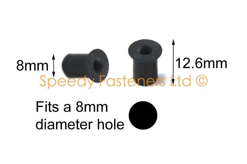 10x Motorcycle / Ducati Screen Bolts - Stainless Steel + Rubber Well Nuts m4 4mm