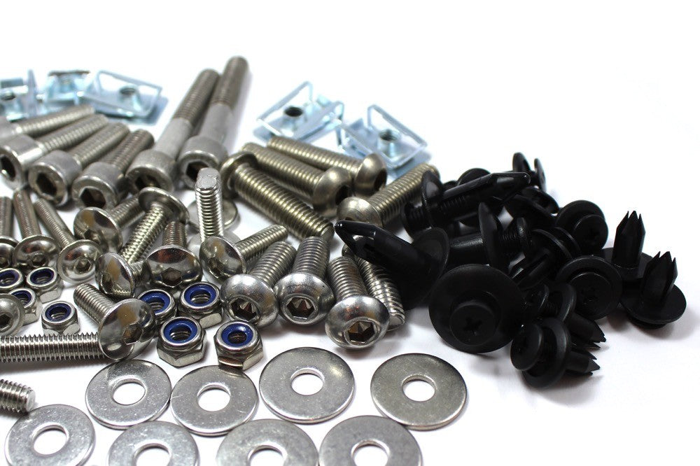 158 Piece Universal Race Track Pack Motorcycle Fairing Frame Bolts Fixings Dzus