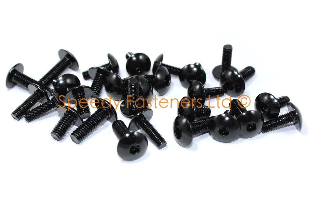 Yamaha MT-07 FZ-07 Black Aluminium Bodywork Bolt Bolts Fixings Kit FZ07 MT07