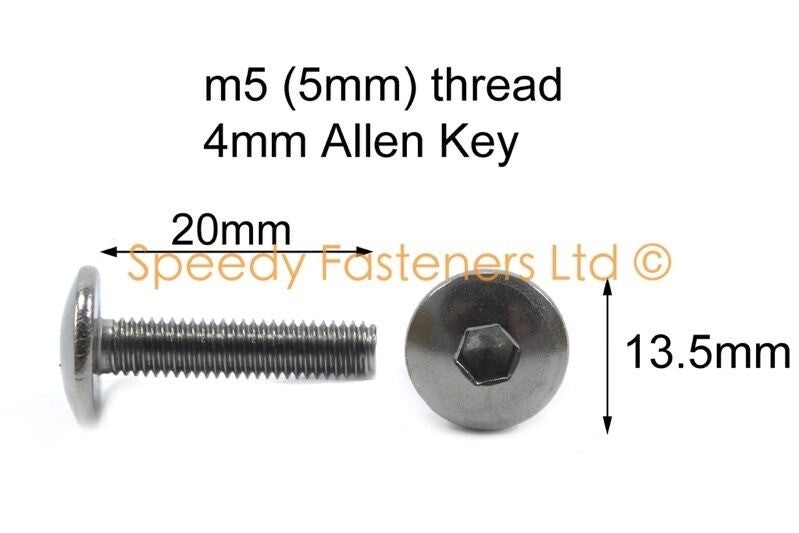 10x Aprilia RS660 m5 x 20mm Stainless Steel Fairing Mudguard Bolts 2B003307