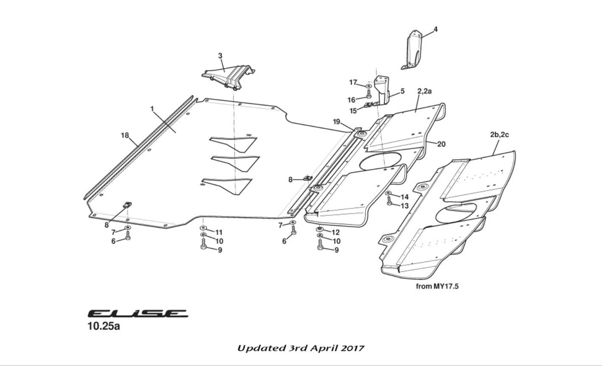 Lotus Elise S3 2011+ Stainless Steel Under Tray & Diffuser Bolts Screws Cip Kit