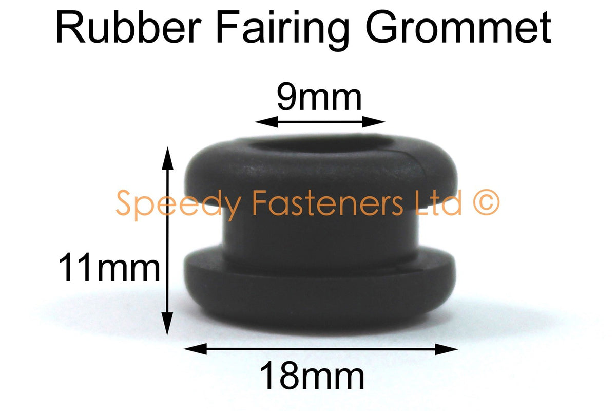 2x Stainless Fairing Bolts & Rubber Grommets fits Suzuki 09139-06126 09320-09016