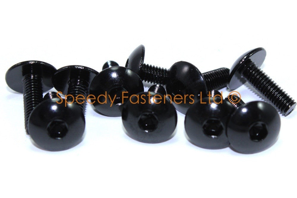 for Suzuki GSXR 750 1988-1991 Black Aluminium Fairing & Screen Bolt Clip Kit
