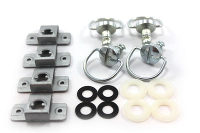 Renault Clio V6 Complete Front Storage Tray Cover 4 pcs Dzus Stud Turn Clip Kit