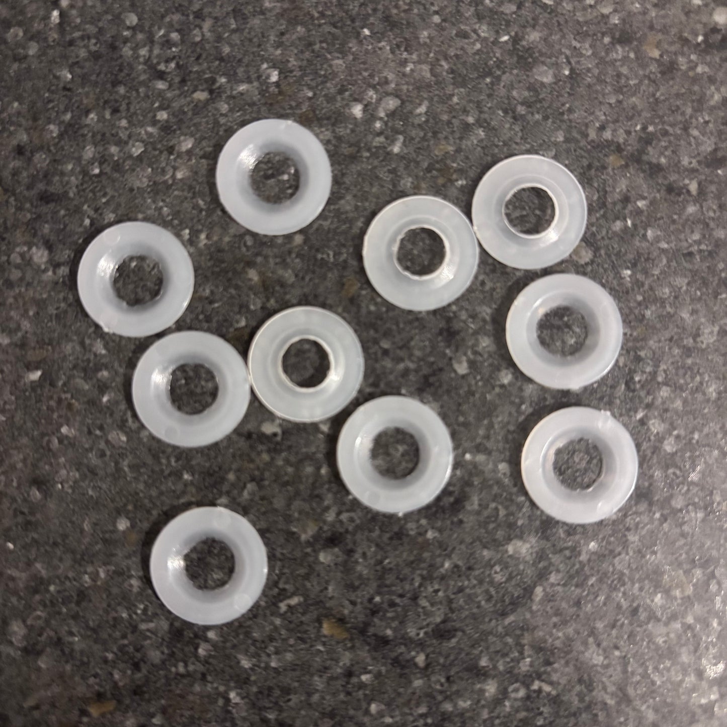 White Clear Nylon Retaining Washers for D4 Dzus Fasteners Size 5 D4-GP5