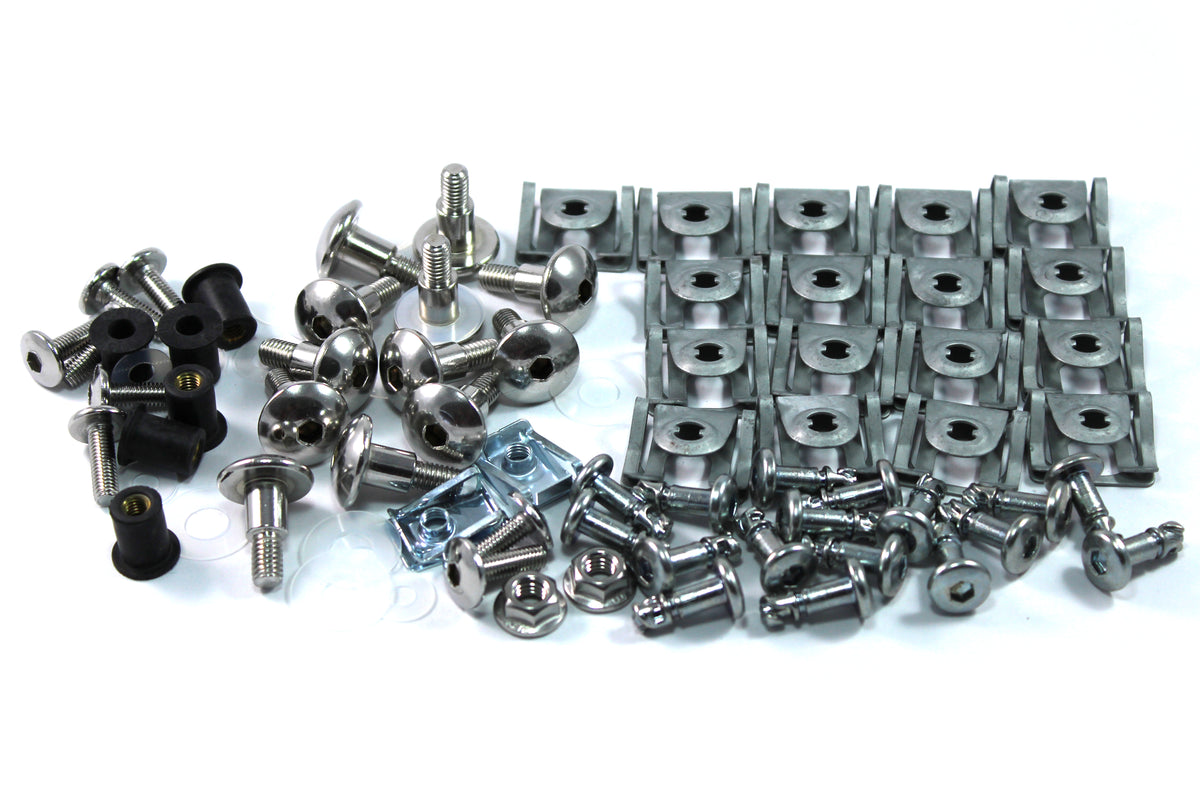 Yamaha R1 2009-2014 Stainless Fairing Bolt Kit + Dzus Fastener Quick Release
