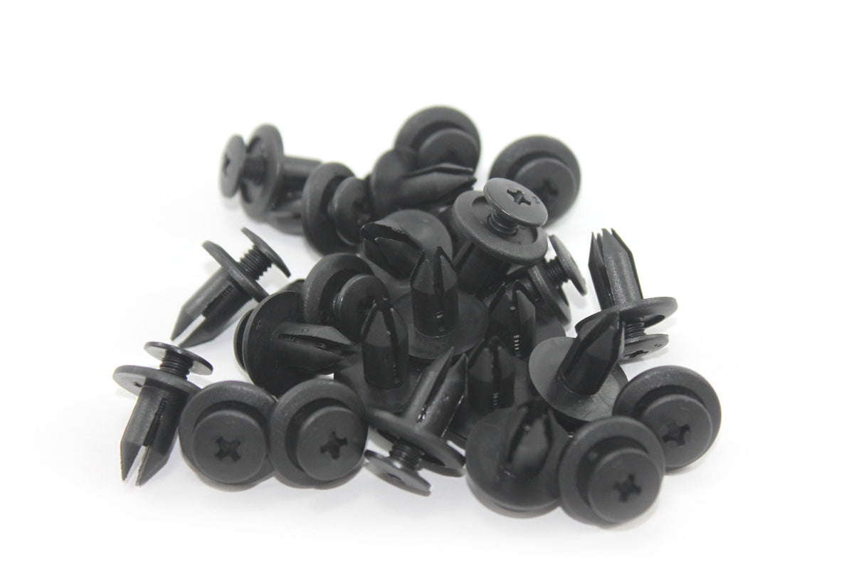 Plastic Screw Rivets Scrivets 6mm x 13mm Short