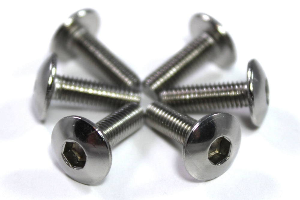 Motorcycle Wind Screen Shield Stainless Bolts & Rubber Well Nuts x 6