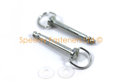 Speedy Fasteners Dzus Fastener Kit – Silver Posi Head, 17mm, 6-Piece For Motorcycle Fairings