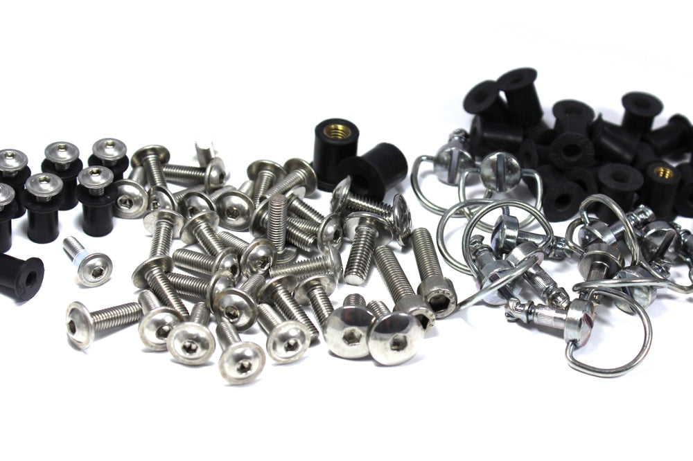 Ducati 748 916 996 998 Stainless Steel Fairing Bolts Clips Wellnut + Dzus Fasteners Option