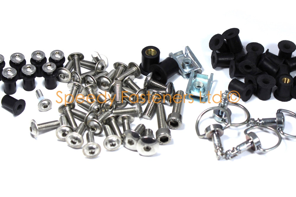 Ducati 749 999 Stainless Steel Fairing Bolts Clips Wellnut + Dzus Fasteners Option