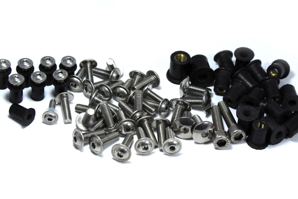 Ducati 749 999 Stainless Steel Fairing Bolts Clips Wellnut + Dzus Fasteners Option