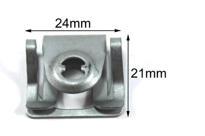 Dzus Fasteners 24mm x 21mm Slide Clip Receptacle for 6mm Studs