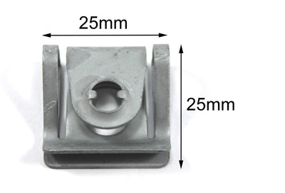 Dzus Fasteners 25mm x 25mm Slide Clip Receptacle for 6mm Studs