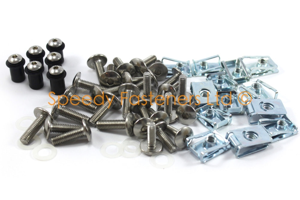Yamaha FZS600 Fazer 600 1998-2002 Stainless Bolt Fairing Bolts Clips S ...