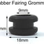 Rubber Fairing Grommets Cushion Vibration Damper Pad 9mm x 18mm x 11mm