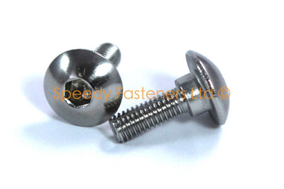 Stainless Steel Fairing Bolts m5 x 16mm (13.5mm diameter head) 3mm Shoulder Allen Key Button Head