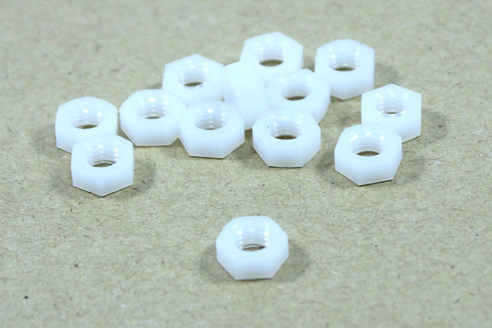 Plastic White Nylon Hex Nuts m5
