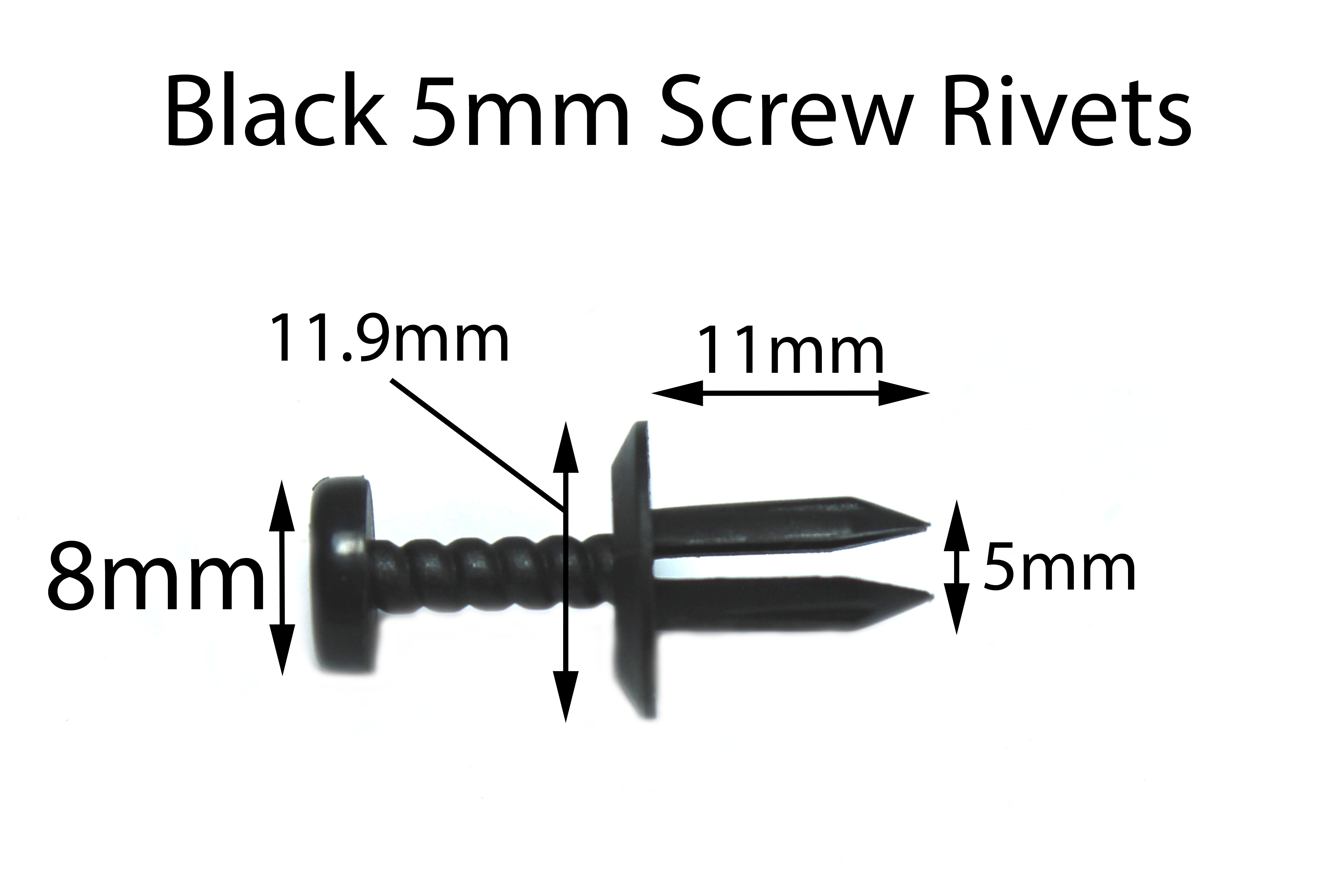 Plastic Screw Rivets Scrivets 5mm Lotus A100W6479F – Speedy Fasteners