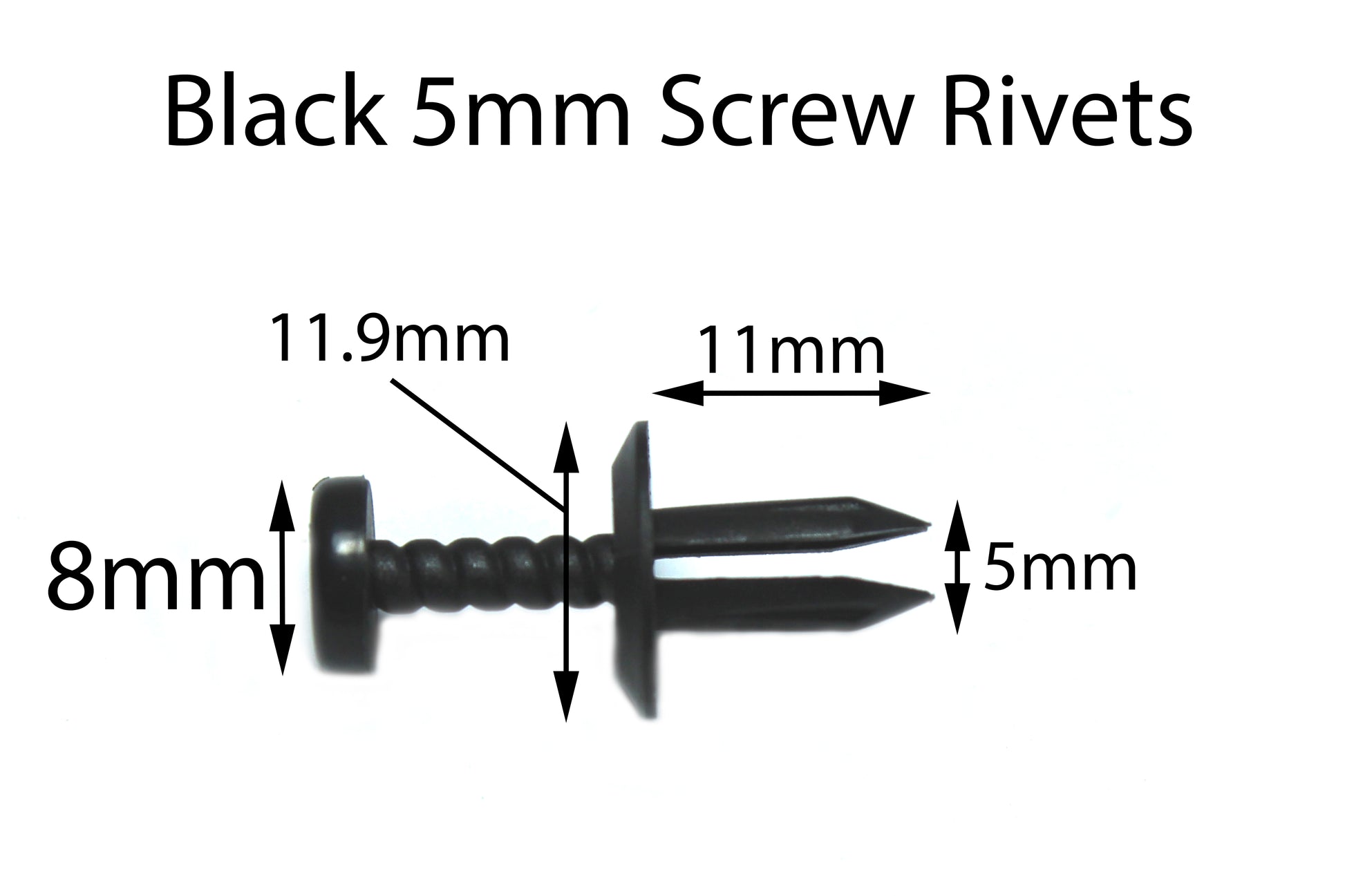 Plastic Screw Rivets Scrivets 5mm Lotus A100W6479F – Speedy Fasteners