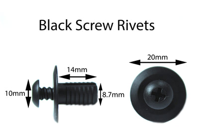 Plastic Screw Rivets Scrivets 8.9mm x 14mm A100W6391F