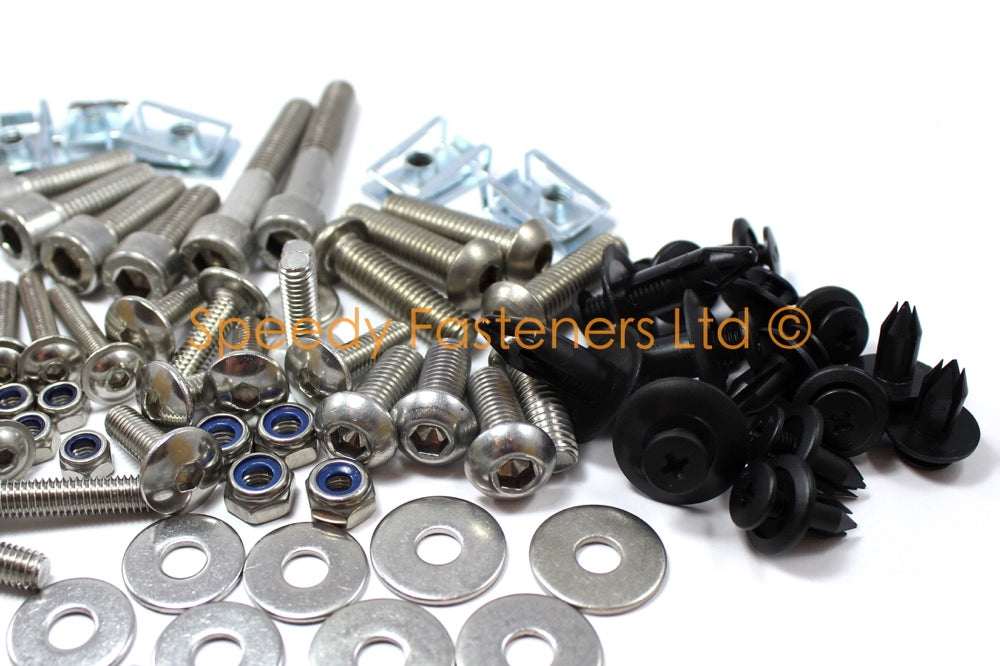 158 Piece Universal Race Track Pack Fairing Frame Bolts Fixings Dzus ...