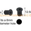 Rubber Well Nuts m4 (8mm diameter body)