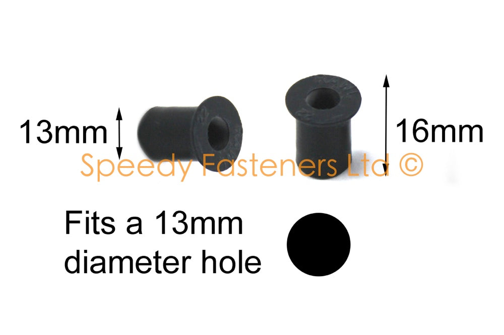 Rubber Well Nuts m6 (12.5mm diameter nut body)